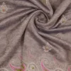 Grey Dual Tone on Multicolor Embroidery work Tissue saree