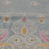Aqua Blue Dual Tone on Multicolor Embroidery work Tissue saree