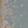 Aqua Blue Dual Tone on Multicolor Embroidery work Tissue saree