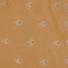 golden yellow embroidery border & pallu buti work on crep Tissue silk saree