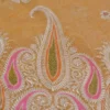 golden yellow embroidery border & pallu buti work on crep Tissue silk saree