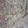 Wine on crush cutwork border with tussles on Tissue saree