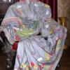 Grey body Nakshi Kantha on Pure Katan silk saree