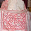 Off white body Nakshi Kantha Pure Katan silk saree