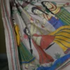 Off White on 4 Girls playing Kantha Stitch work Pure Tussar Silk Saree