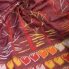Scarlet n Yellow with Multicolor Kantha stitch on Pure Tussar saree