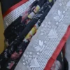 Black on Floral print with Chikankari Border Gachi Tussar saree