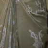 Vegas Gold Bafta Work with Golden Zari Border Tussar Saree