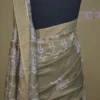 Vegas Gold Bafta Work with Golden Zari Border Tussar Saree