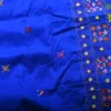 Royal blue color Lambani work on Pure Tussar Saree