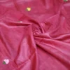 Reddish Pink Embroidery Work on Tussar Silk Saree