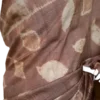 Saddle Brown Tie-Dye Shibori Print on Pure Gachi Tussar Silk Saree