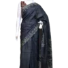 Dark Green Tie-Dye Shibori Print on Pure Gachi Tussar Silk Saree