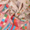 Cream with Kite Nakshi Kantha stitch work on Tussar saree