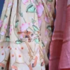 Off white body Digital Print Zari Border on Chanderi Silk Saree
