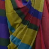 Olive Green with multicolor Baha handloom Pure Cotton saree