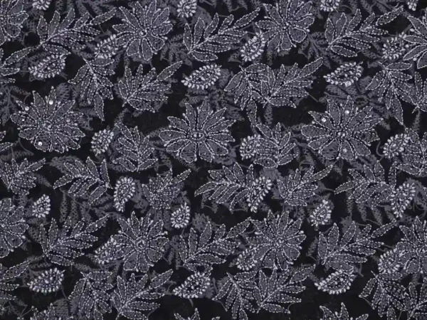 Black Georgette Lucknowi Chikankari Saree