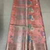 pink chiniya silk saree