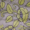 Off White on Yellow Bengal Kantha Embroidery Tussar Silk Handloom stole