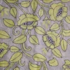 Off White on Yellow Bengal Kantha Embroidery Tussar Silk Handloom stole