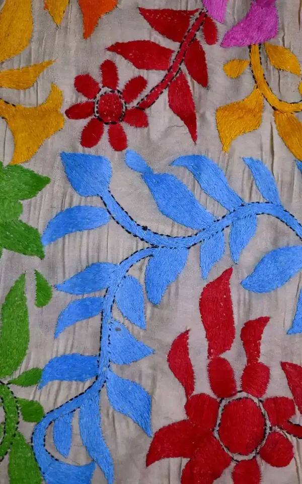 kantha embroidery stole
