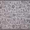 White on Black Warli Print Bengal Kantha Embroidery Tussar Silk Handloom stole