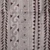 White on Black Bengal Kantha Embroidery Tussar Silk Handloom stole