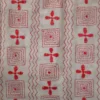 White on Red Bengal Kantha Embroidery Tussar Silk Handloom stole