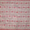 White on Red Bengal Kantha Embroidery Tussar Silk Handloom stole