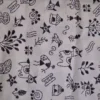 White on Black Bengal Kantha Embroidery Tussar Silk Handloom stole