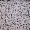 White on Black Bengal Kantha Embroidery Tussar Silk Handloom stole