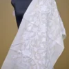 Off White on White Bengal Kantha Embroidery Tussar Silk Handloom stole