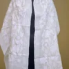 Off White on White Bengal Kantha Embroidery Tussar Silk Handloom stole