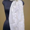 Off White on White Bengal Kantha Embroidery Tussar Silk Handloom stole