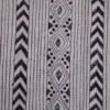 White on Black Bengal Kantha Embroidery Tussar Silk Handloom stole
