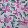 Off White on Multicolor Bengal Kantha Embroidery Tussar Silk Handloom stole