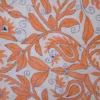 Off White on Orange Bengal Kantha Embroidery Tussar Silk Handloom stole