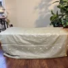 Pesta Green on White Floral work on Cotton Jamdani Saree
