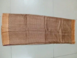 Purple color printed pure Tussar silk saree