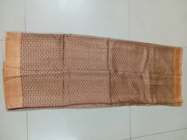 Purple color printed pure Tussar silk saree