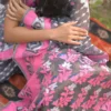 Grey on White butta n Pink border Pure Resham silk Soft Jamdani saree