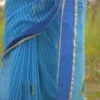 Sky Blue with Hand Fan Applique work Cotton Kota saree