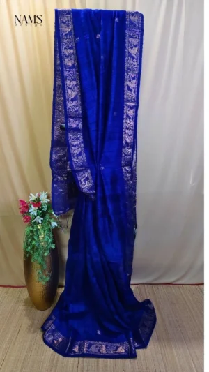 Exquisite Purple Matka Baluchuri Saree – Elegant Motka Work