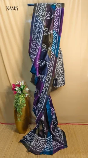 Exquisite Sap Green Tussar Kantha Saree - Stunning Multi-Color