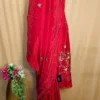 Exquisite Red Bangalore Silk Floral Saree – Elegance Redefined