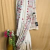 Exquisite Off White Bangalore Silk Gujarati Work Saree