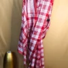 Exquisite Red White Check Cotton Saree - Timeless Elegance
