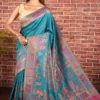 Azure Opulence Tree of Life Pashmina Kani Silk Saree | 2025 Luxurious Winter Collection