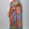 Serene Red Warli Kantha Embroidery Saree