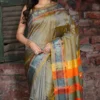 Pastel Green Katan Silk Saree with Vibrant Orange and Zari Woven Pallu | 2025